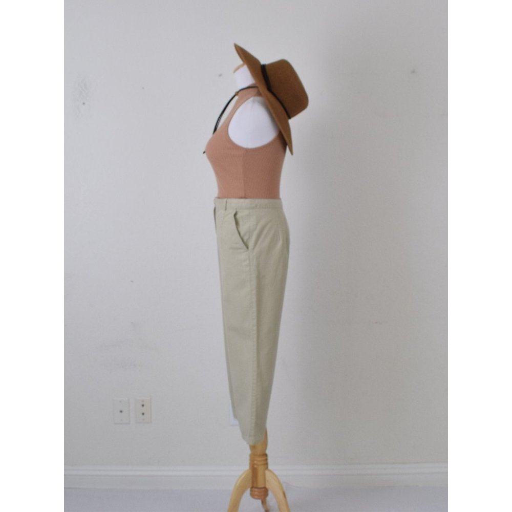 Vintage 90s Beige Cotton‎ Crop Pants | 26 waist - Picture 2 of 9